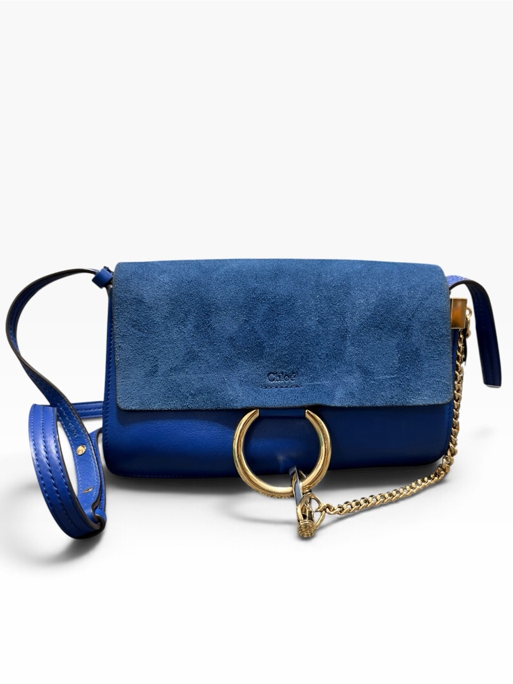Chloe Faye Small Suede Crossbody Shoulder Bag